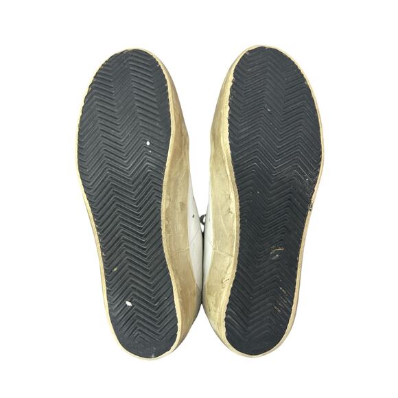 Golden Goose Mid Star Women's White Blue Lace-Up Mid-Top Sneakers Shoes Size 8.5 - Picture 4 of 6